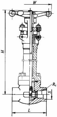 DZ11HDZ11YͶ͸ֵբPN150(Lb)PN800(Lb)νṹߴͼ