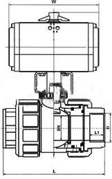 Q611F-10UPVC˿PN10PN16νṹߴͼ