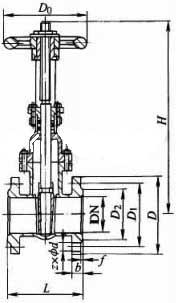 Z41T-10CͷӸբνṹߴͼ