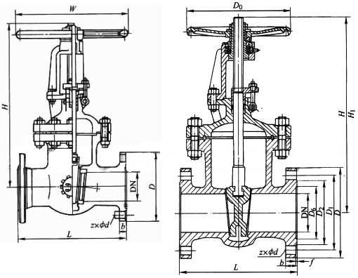 Z41HZ41YZ41W͸Шʽֶբνṹߴͼ