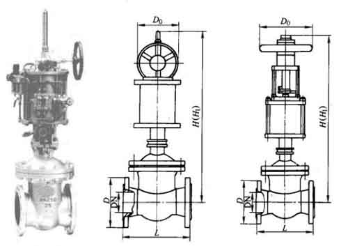 Z6s41H,Z6s41YPN16~PN100ƽʽբբγߴͼ