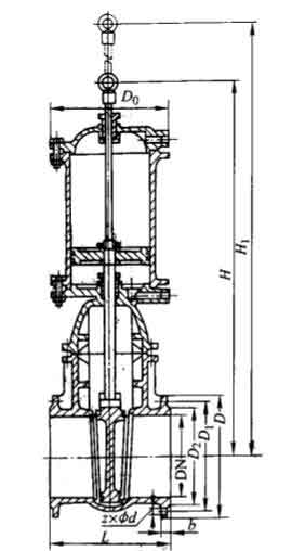 Z741T-10Z741W-10ҺШʽբνṹߴͼ