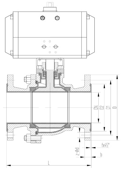 Q641F46ķPN16PN100νṹߴͼ