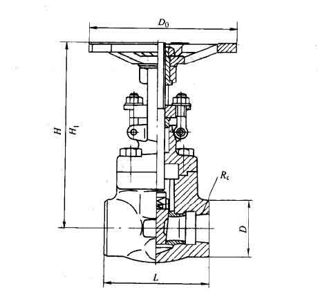 Z11HZ11Y150(Lb)900(Lb)ШʽբҪμṹߴ